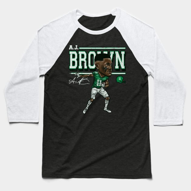 A.J. Brown Philadelphia Cartoon Baseball T-Shirt by Buya_Hamkac